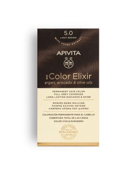 APIVITA MY COLOR ELIXIR 5.0 Marrón Claro - Tinte permanente para el cabello