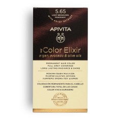 Apivita My Color Elixir 5.65 Castaño claro caoba, tinte permanente sin amoniaco ni PPD, alta tolerancia piel sensible 2