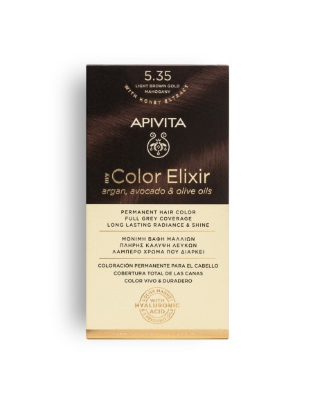 APIVITA COLOR ELIXIR 5.35- Coloracion natural de alta tolerancia, apto tras quimioterapia