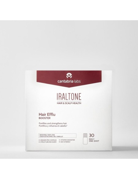 Iraltone Hair Efflu Booster para frenar la caída del cabello aguda.