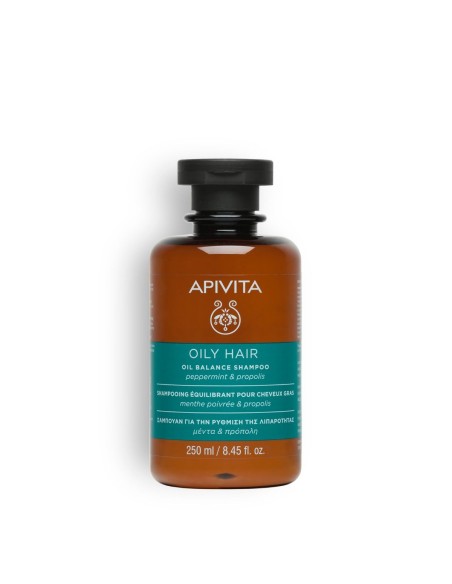 Apivita Champú Equilibrante para regular el cabello muy graso.