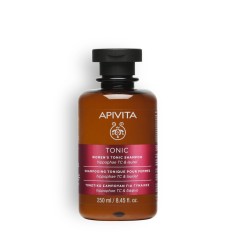 Champú tonificante Apivita para mujeres con caída del cabello.