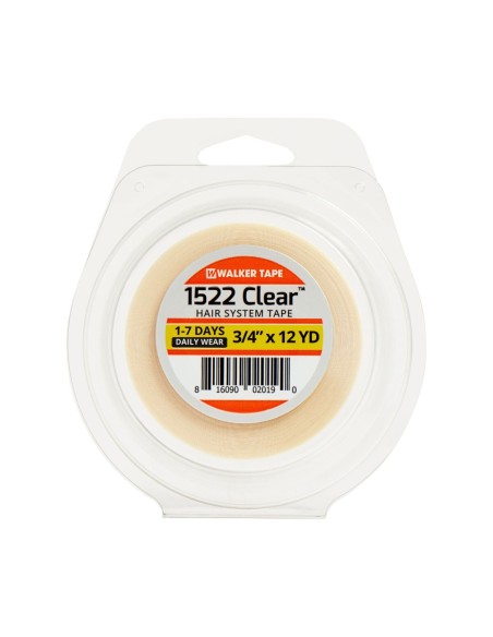Rollo de cinta adhesiva Walker Tape 1522 Clear para pelucas y prótesis.