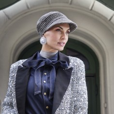 Gorra para alopecia y quimioterapia Pandora Vintage Tweed de Christine Headwear.