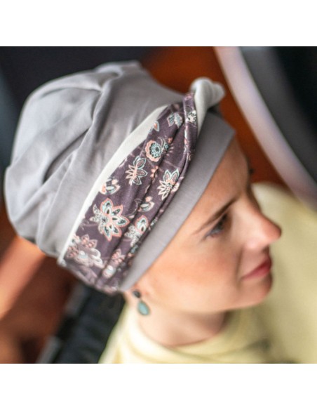 Turbante Oncológico Elegance Asian · Tejido de Bambú · Carebell Headwear