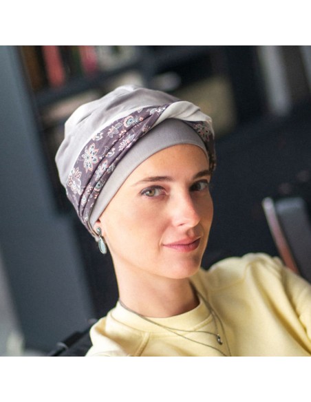 Turbante Oncológico Elegance Asian · Tejido de Bambú · Carebell Headwear