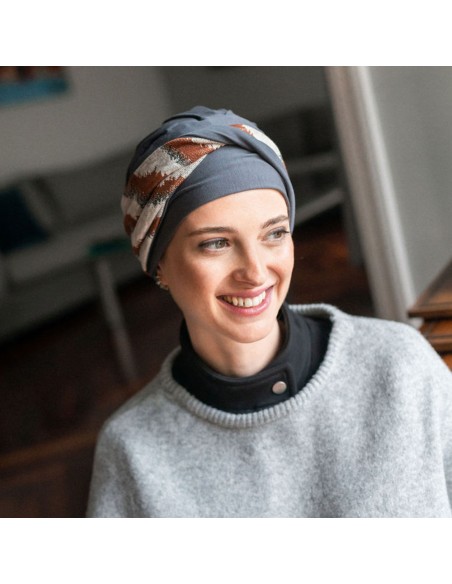 Turbante Preformado Confort Wild · Bambú y Algodón · Carebell Headwear