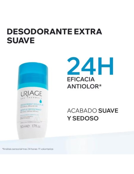 Desodorante sin alcohol ni parabenos de la marca Uriage
