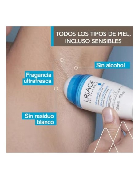 Cuidado corporal de Oncoestetica con desodorante suave Uriage