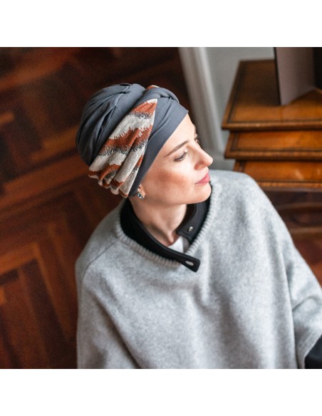 Turbante Preformado Confort Wild · Bambú y Algodón · Carebell Headwear