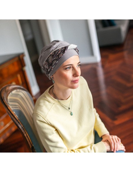 Turbante Oncológico Elegance Asian · Tejido de Bambú · Carebell Headwear