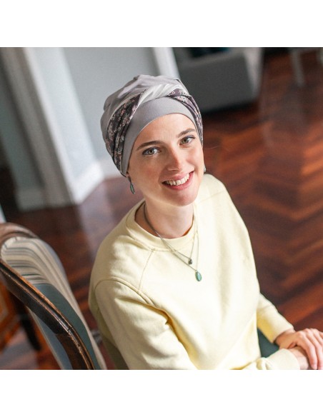 Turbante Oncológico Elegance Asian · Tejido de Bambú · Carebell Headwear