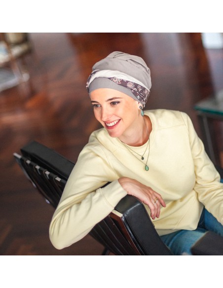Turbante Oncológico Elegance Asian · Tejido de Bambú · Carebell Headwear