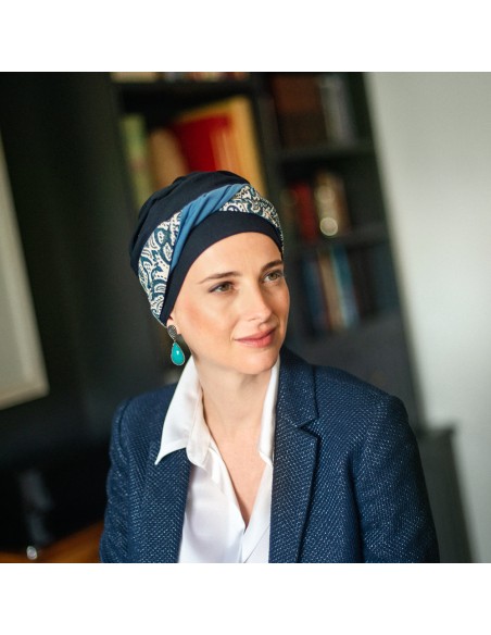 Turbante Oncológico Elegance Lisboa · Tejido de Bambú · Carebell Headwear.