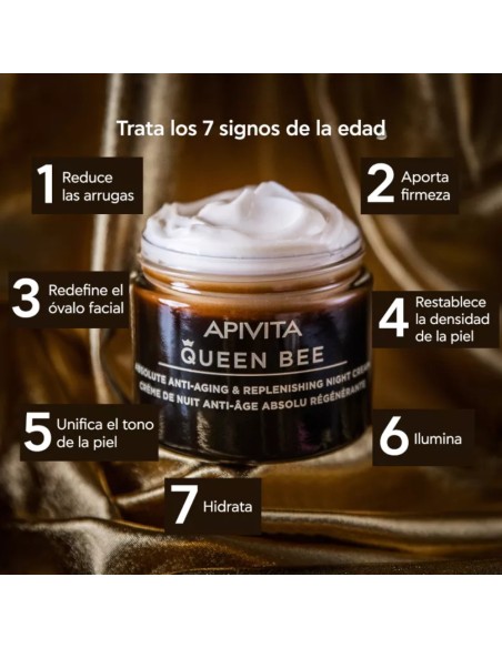 APIVITA QUEEN BEE Crema de Noche Reconstituyente Antiedad Absoluto.