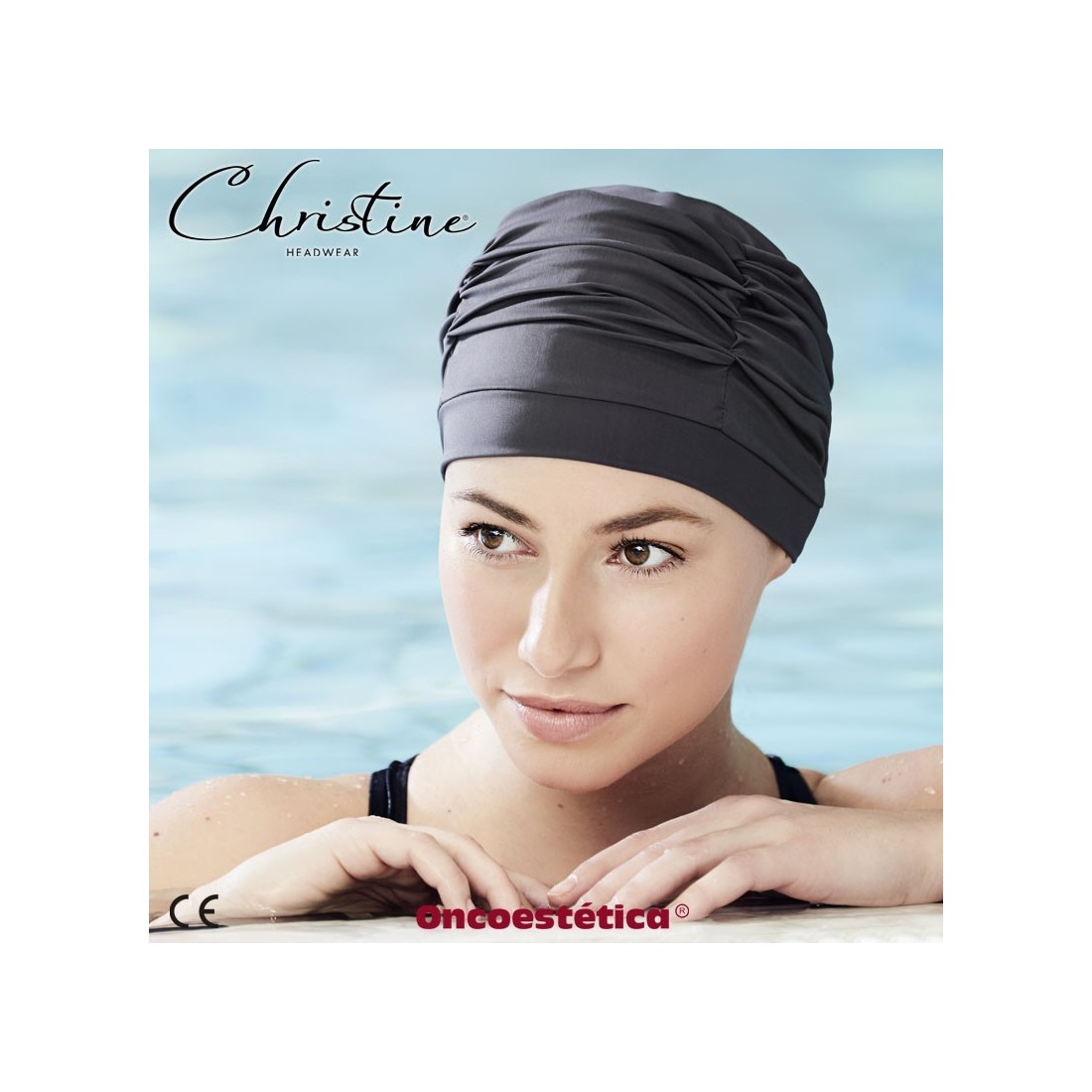 Christine Headwear Wave Swim Cap Gorro de Baño de Nylon y Licra