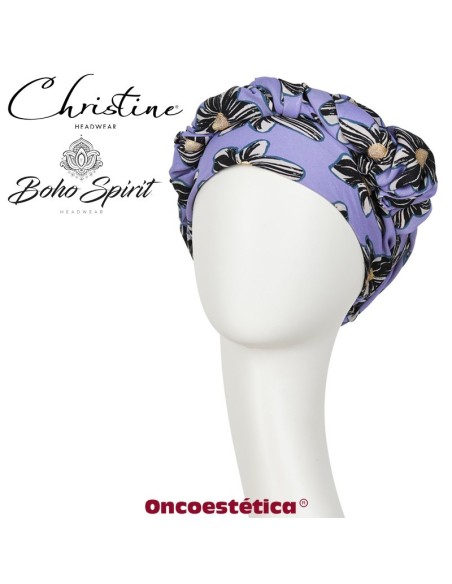 SAPPHIRE ZEBRA FLOWERS - Turbante + Cinta Larga - CHRISTINE HEADWEAR