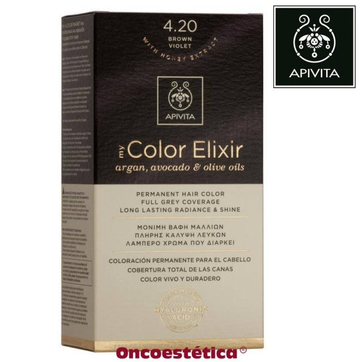 APIVITA COLOR ELIXIR 4.20 Castaño Violeta - Tinte permanente para el cabello