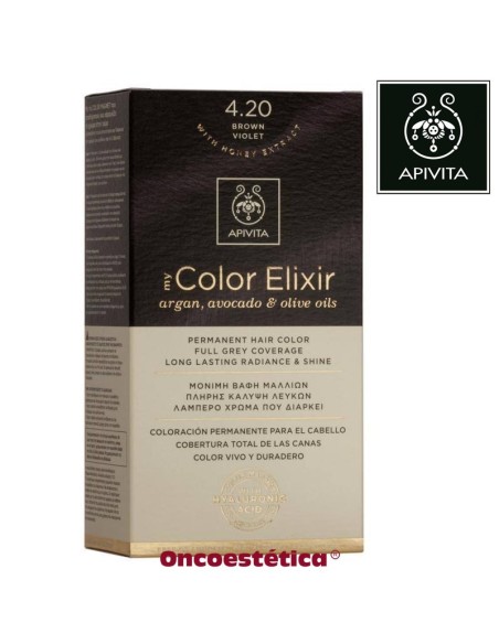 APIVITA COLOR ELIXIR 4.20 Castaño Violeta - Tinte permanente para el cabello