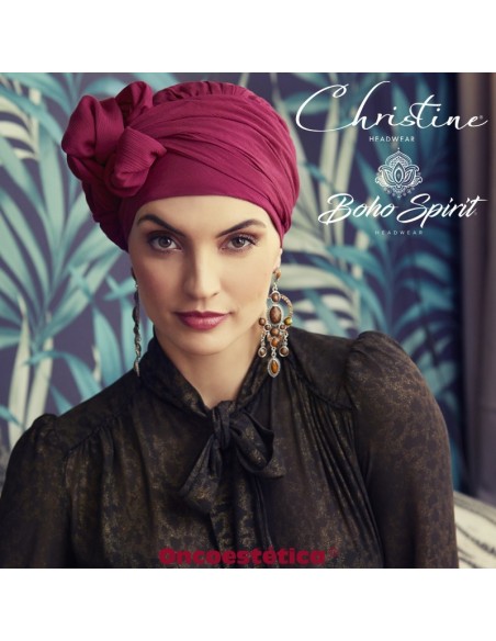 SAPPHIRE BURDEOS - Turbante + Cinta Larga - CHRISTINE HEADWEAR