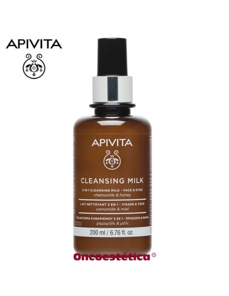 APIVITA CLEANSING MILK 3 En 1 Leche Limpiadora Cara y Ojos