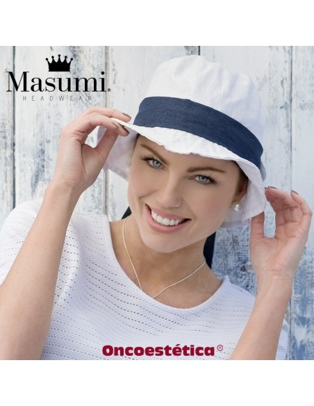 LOLA WHITE + YANNA SCARF - - Gorro Algodón con Cinta - MASUMI HEADWEAR