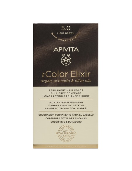 APIVITA MY COLOR ELIXIR 5.0 Marrón Claro - Tinte permanente para el cabello