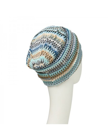 Edición Limitada - RUBY ZIG ZAG BLUES  - Turbante Boho - CHRISTINE HEADWEAR