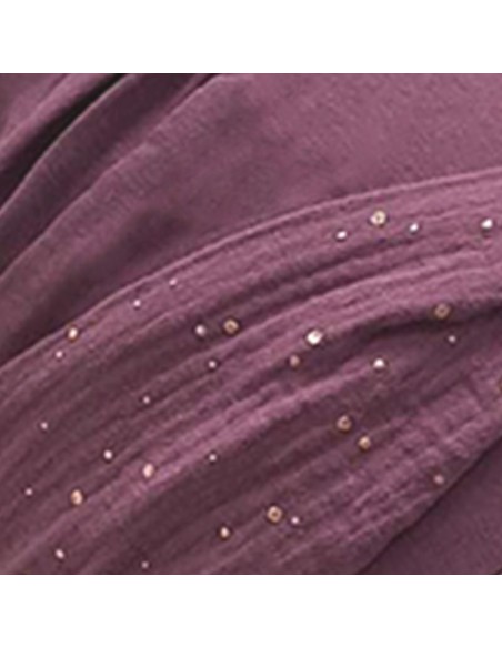 TURBANTE ELEGANCE MALVA GOLD - Bambú y Algodón - CAREBELL HEADWEAR