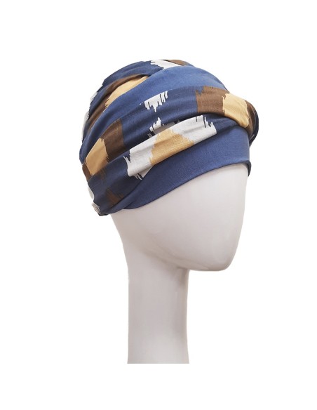 ELEGANCE INDIGO - Turbante Bambú y Algodón - CAREBELL HEADWEAR ELEGANCE INDIGO - Turbante Bambú y Algodón - CAREBELL HEADWEAR