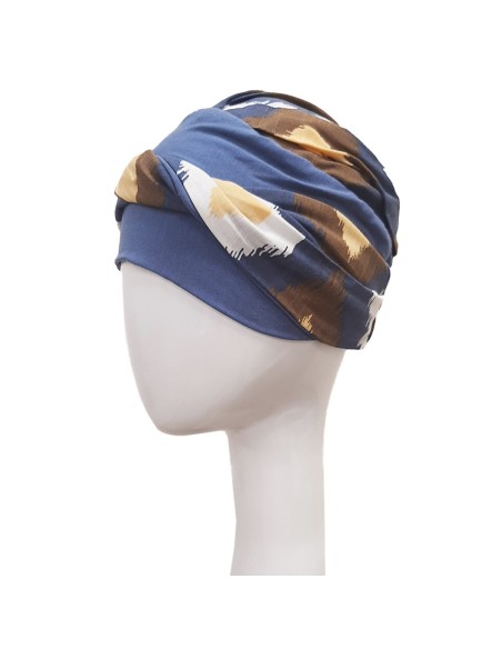 ELEGANCE INDIGO - Turbante Bambú y Algodón - CAREBELL HEADWEAR ELEGANCE INDIGO - Turbante Bambú y Algodón - CAREBELL HEADWEAR