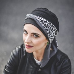 SMOOTH LEOPARD GREY - Pañuelo de bambú - CAREBELL HEADWEAR
