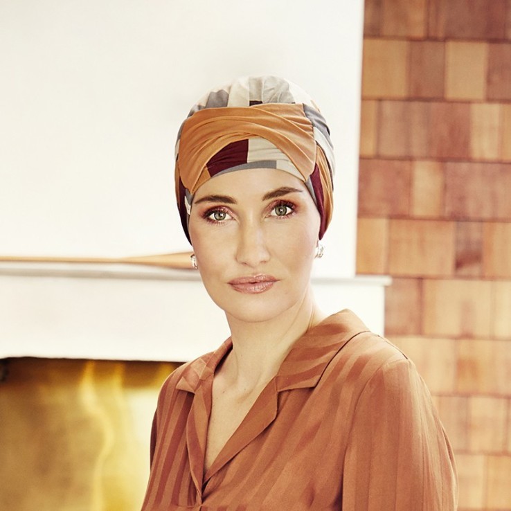 AMIA CARAMEL GRAPHICS - Turbante Bambu - CHRISTINE HEADWEAR