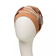 SHANTI CARAMEL GRAPHICS - Turbante Bambú - CHRISTINE HEADWEAR 2