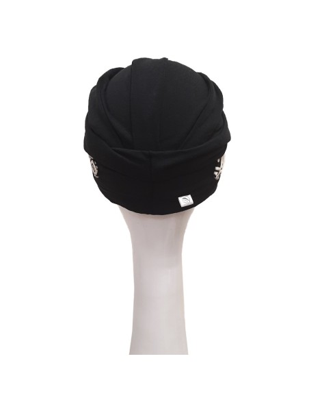 CONFORT IKAT NEGRO - bambú y algodón - Carebell Headwear