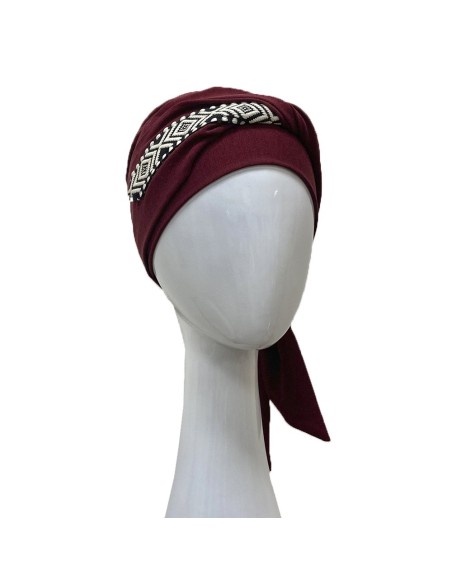 SMOOTH IKAT MARSALA - Pañuelo de bambú - CAREBELL HEADWEAR SMOOTH IKAT MARSALA - Pañuelo de bambú - CAREBELL HEADWEAR