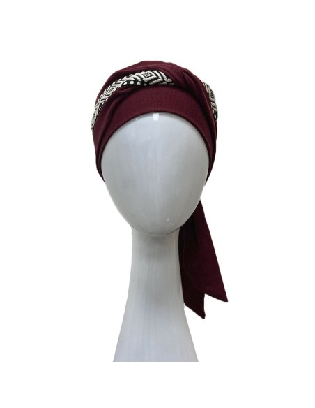 SMOOTH IKAT MARSALA - Pañuelo de bambú - CAREBELL HEADWEAR SMOOTH IKAT MARSALA - Pañuelo de bambú - CAREBELL HEADWEAR