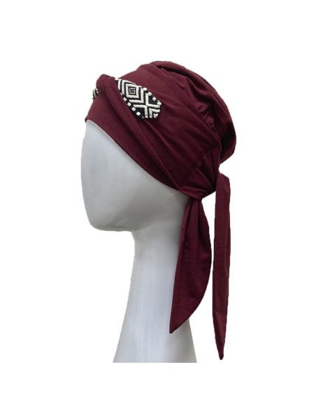 SMOOTH IKAT MARSALA - Pañuelo de bambú - CAREBELL HEADWEAR SMOOTH IKAT MARSALA - Pañuelo de bambú - CAREBELL HEADWEAR