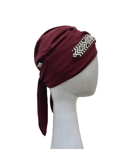 SMOOTH IKAT MARSALA - Pañuelo de bambú - CAREBELL HEADWEAR SMOOTH IKAT MARSALA - Pañuelo de bambú - CAREBELL HEADWEAR