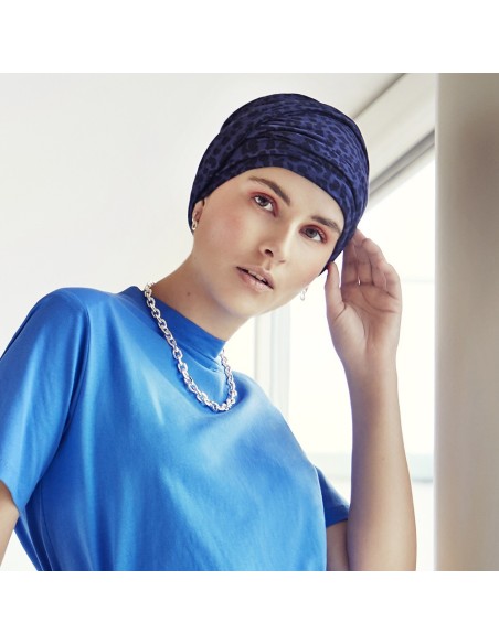 EMMY V - Blue Moon Leo- Turbante + Banda  - CHRISTINE HEADWEAR EMMY V - Blue Moon Leo- Turbante + Banda  - CHRISTINE HEADWEAR