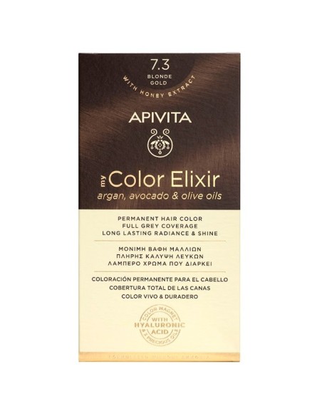 APIVITA MY COLOR ELIXIR 7.3 Rubio Dorado - Tinte permanente para el cabello