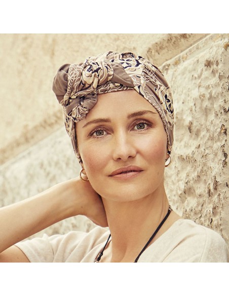 SHAKTI BEIGE ORNAMENTS - Turbante Bambu - CHRISTINE HEADWEAR