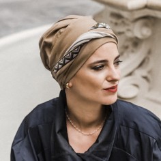CONFORT BROWN INCA - Turbante de Algodón - CAREBELL HEADWEAR 2
