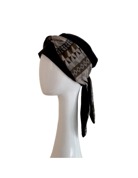 SMOOTH ZIG ZAG GREY - Pañuelo Algodón - CAREBELL HEADWEAR