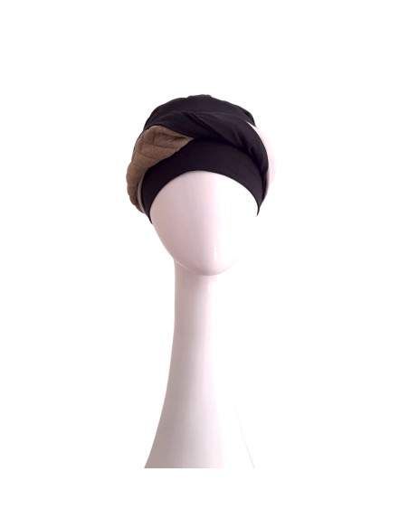 ELEGANCE BLACK PADDED - Turbante de Bambú y Algodón - CAREBELL HEADWEAR