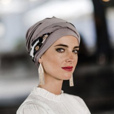 ELEGANCE BLACK ABSTRACT - Turbante de Bambú y Algodón -... 2