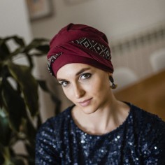 COSY MAYA GRANATE - Turbante en tejido de Algodón -... 2