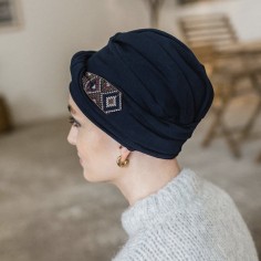 COSY MAYA NAVY - Turbante en tejido de Algodón - Aderans... 2