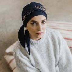 SMART MAYA NAVY - Turbante de Algodón - Aderans Headwear 2