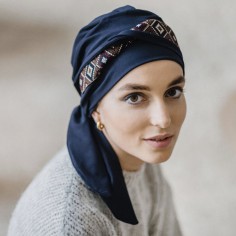 SMART MAYA NAVY - Turbante de Algodón - Aderans Headwear